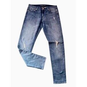 Michael Kors Dillon Relaxed, Women's Size 2 Distressed Blue Jeans